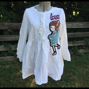 Keiko Love Patch Tunic Shirt Japan Dolls Kill